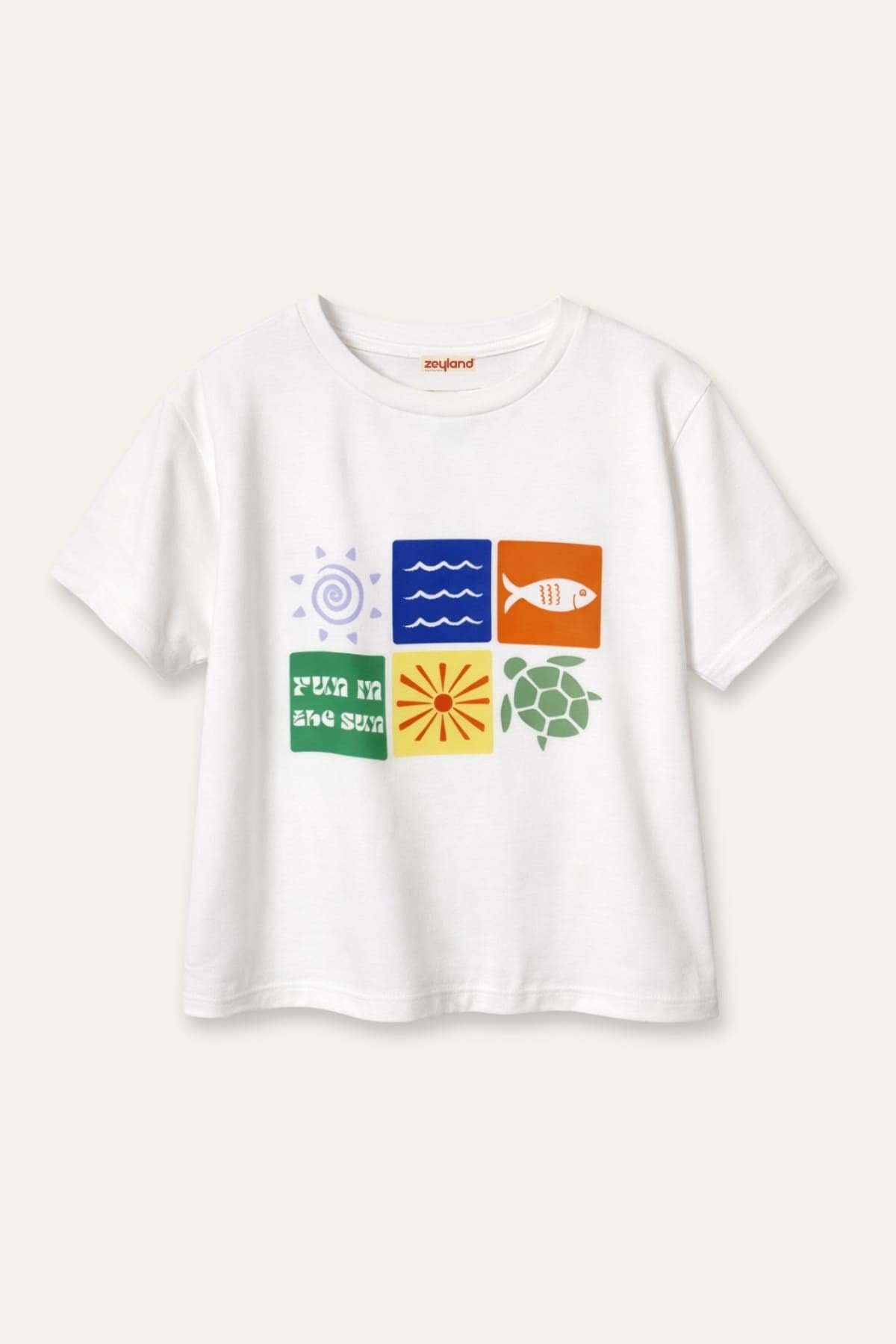 Zeyland Boys' Printed T-Shirt - Ecru