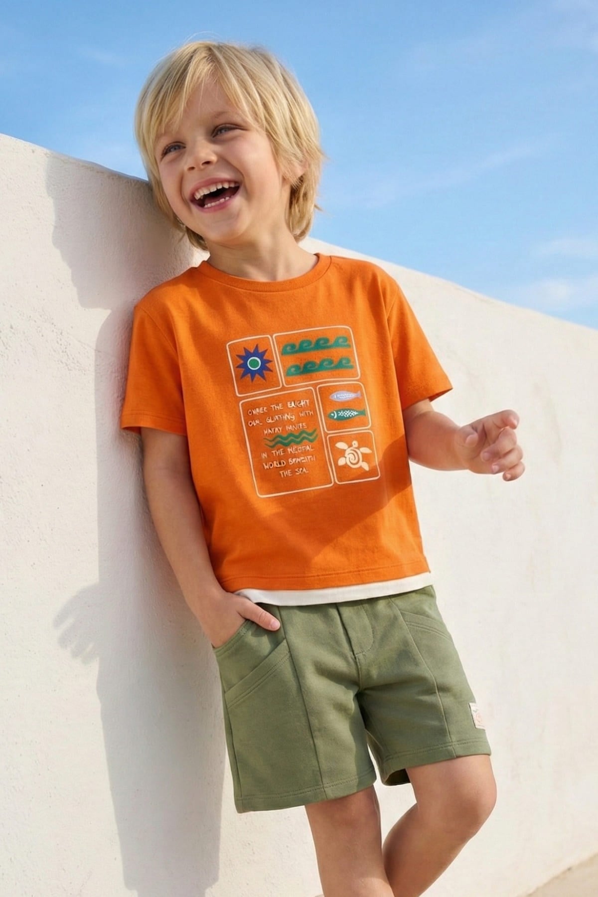 Zeyland Boys' Printed T-Shirt - Orange