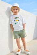Zeyland Boy Printed T-Shirt and Shorts Set - Ecru