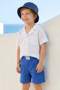 Zeyland Boys' Woven Shorts with Pockets - Sax Blue