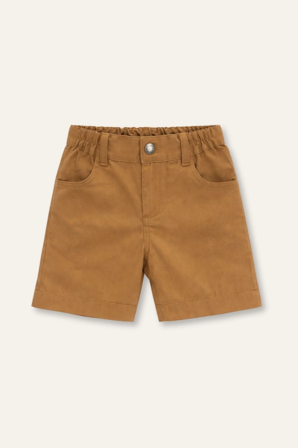 Zeyland Boy's Gabardine Shorts with Pockets - Camel