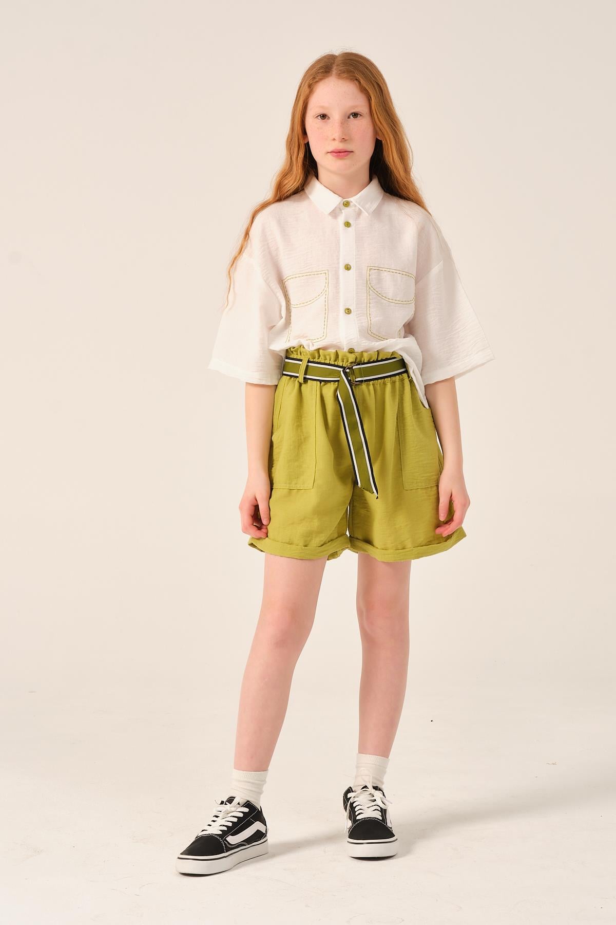 Zeyland Girl Belted Shorts