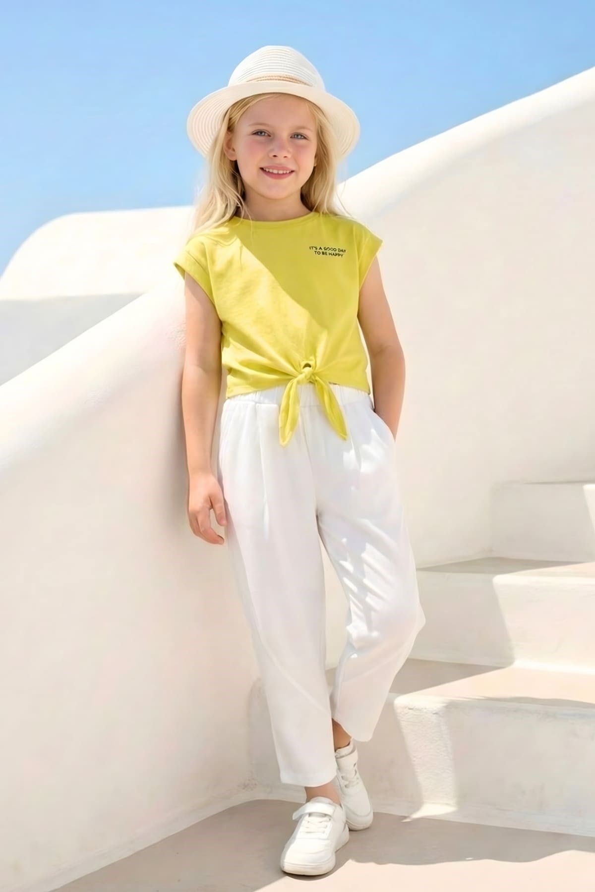 Zeyland Girl Baggy Trousers - White