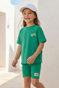 Zeyland Girl Printed T-Shirt and Leggings Set - Green