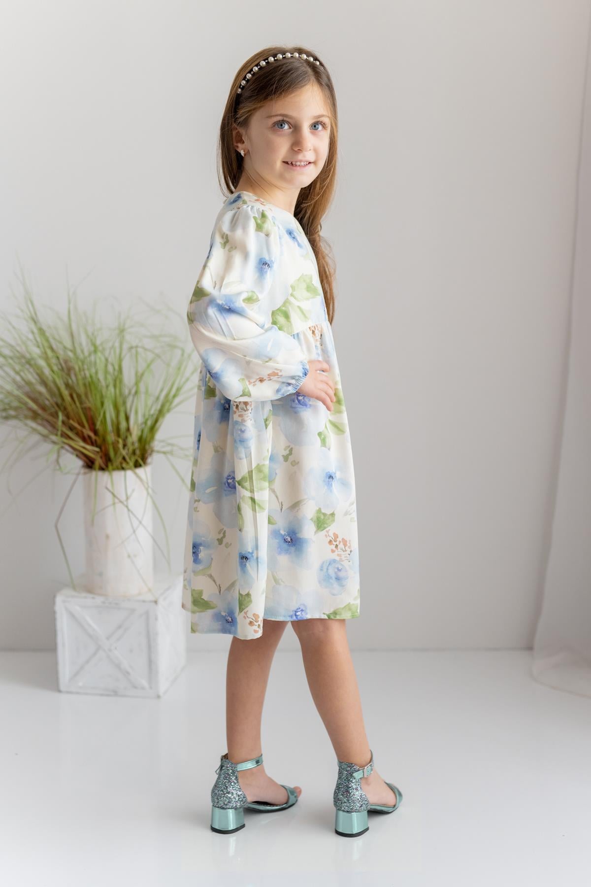 Zeyland Girl Patterned Woven Dress