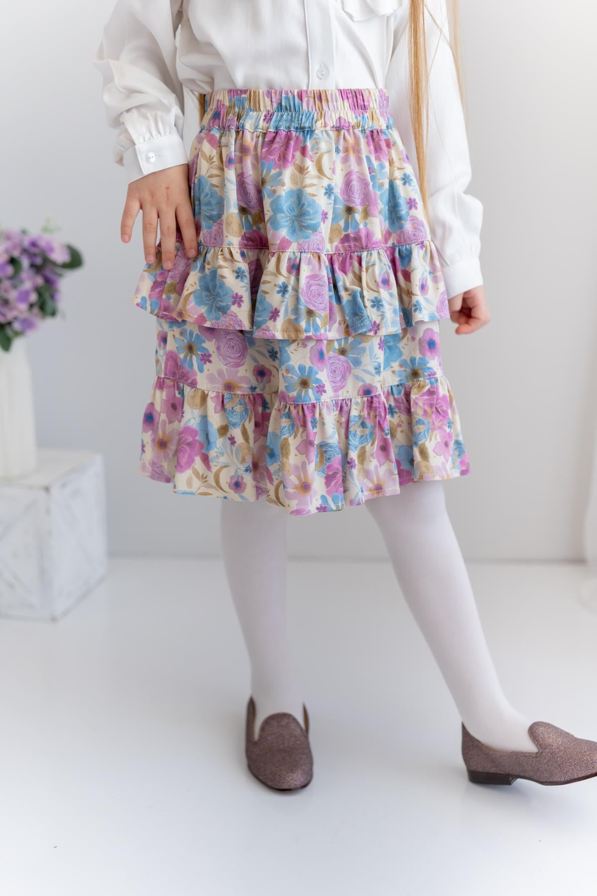 Zeyland Girl Patterned Woven Skirt