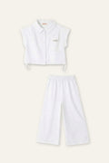 Zeyland Girl Shirt and Trousers Set - Ecru