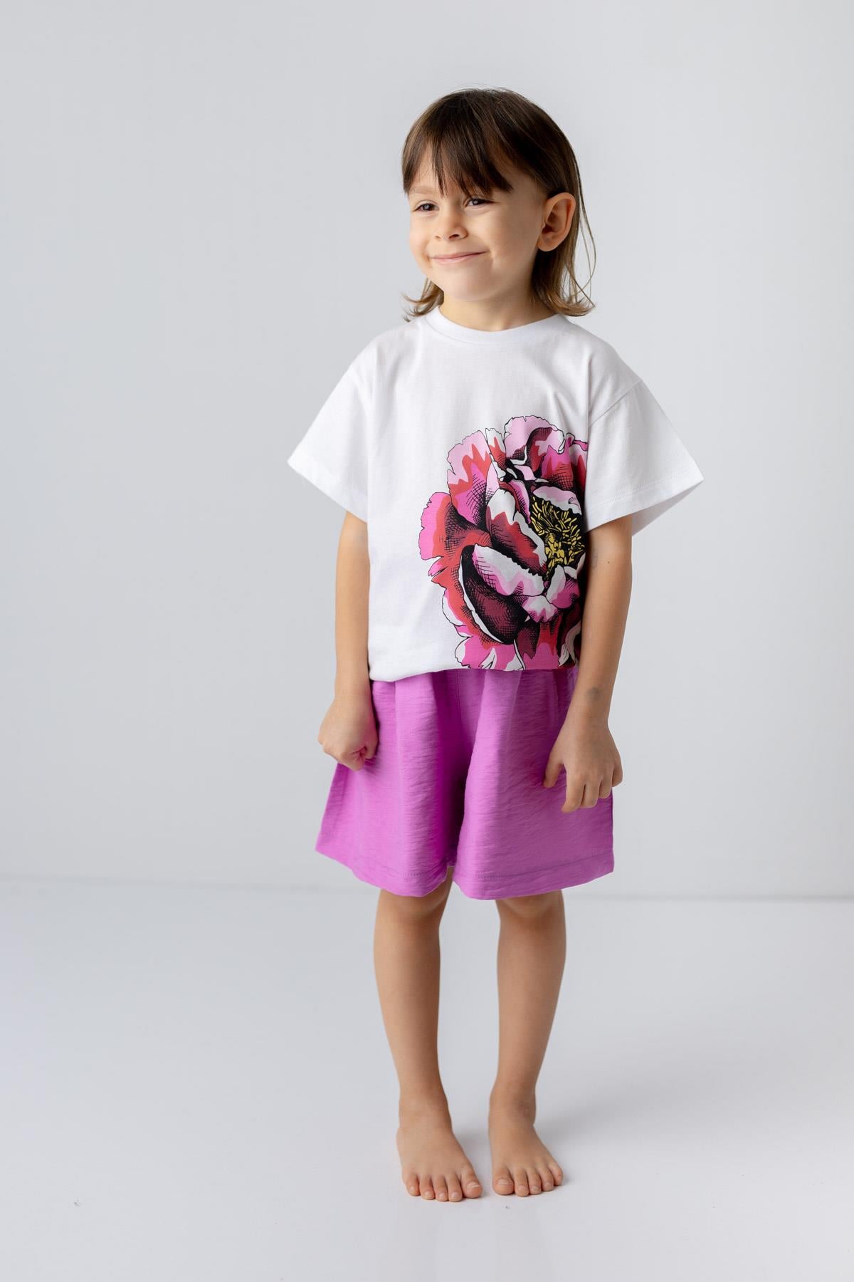 Zeyland Girl Rose Print T-Shirt