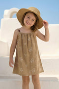 Zeyland Girl Embroidery Detailed Strappy Dress - Beige