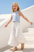 Zeyland Girl Ruffled Woven Trousers - Ecru